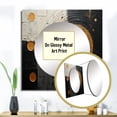 thumbnail image 3 of Designart "Celestial Mirage Gold and Black Saturn I" Saturn Square Mirror For Wall Decor - Large Gold Square Mirror Printed Wall Decor - Astronomy Square Living Room Mirror, 3 of 5