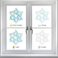 thumbnail image 5 of 16 Sheet 4 Styles Snowflake Window Clings Rainbow Windows Decals Anti-Collision Static Glass Decal Sun Catcher Alert Stickers Reusable Non Adhesive Prismatic Film for Bird Strikes Decor, 5 of 8