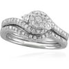 Forever Bride 1/3 Carat T.W. Diamond Sterling Silver Bridal Set