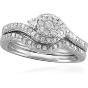 Forever Bride 1/3 Carat T.W. Diamond Sterling Silver Bridal Set