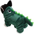thumbnail image 2 of Ropa para cachorros, ropa de invierno para perros, ropa cálida de forro polar coral para perros, forro polar, invierno, lindo, dinosaurio, perro, sudadera con capucha para cachorros, chaqueta (XS), 2 of 5