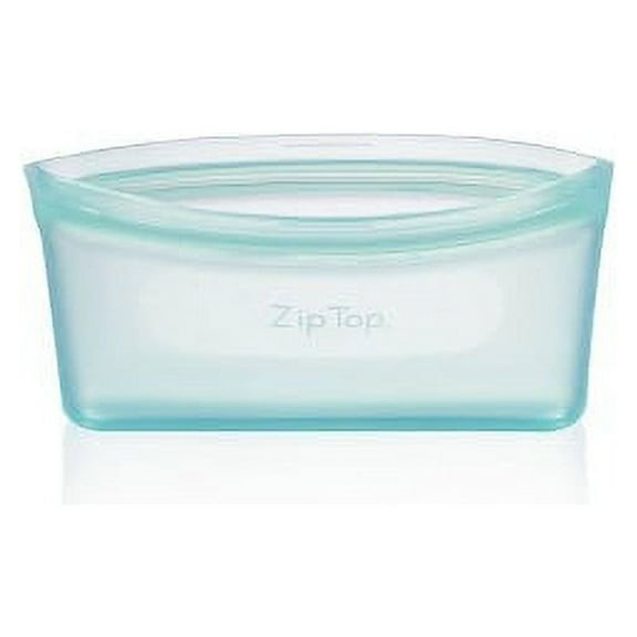Zip Top 4oz Reusable 100% Platinum Silicone Container - Snack Bag - Teal
