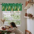 thumbnail image 6 of Green Christmas Tree Kitchen Valances for Windows 54x18 Inch Kitchen Curtains Valances Rod Pocket Golden Xmas Tree Snowflake Winter Bathroom Window Valances for Window Treatment Decor, 6 of 6