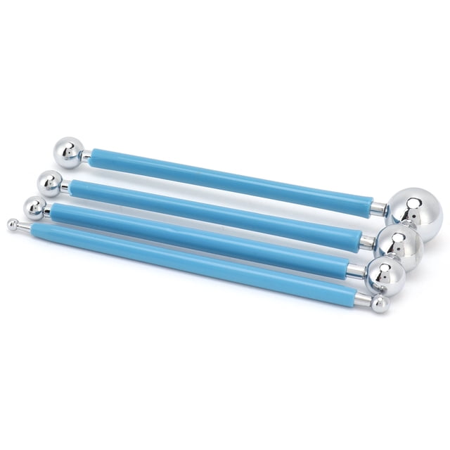 Herramientas de Modelado, Manejo de Plástico Herramienta de Modelado Duradera Bola de Acero inoxidable 4pcs Bola de metal de Doble Extreme Para El Hogar para Hornear Artesanía