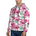 thumbnail image 3 of Rateoe Flamingo Pattern Mens Hoodie, Pullover Hooded Sweatshirt, Kangaroo Pocket Hoodie Ideal for Daily Wear, Travel and Home-4X-Large, 3 of 7