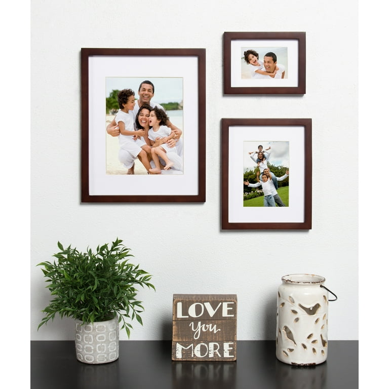 Giftgarden 8x10 Picture Frame Brown Set of 7 Rustic Walnut-Color Photo  Frames 8 by 10 for Wall or Tabletop