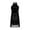 Black, variant on Lolmot Women's Fashion Suspender Crewneck Sequin Feather Sleeveless Mini Dress