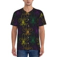 thumbnail image 4 of Haiem Hip Hop Hipster Baseball Jersey Button Down Shirts Sports Uniforms Men Women Jersey(Mardi Gras Carnival,Large), 4 of 9