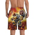 thumbnail image 4 of Super Bowser Men's Beach Pant Quick Dry Beach Shorts Swim Trunks Board Shorts Pants, 4 of 9