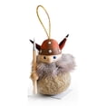 thumbnail image 2 of Nordic Grey Beard Viking with Spiked Helmet Gnome Christmas Ornament Nisse Tomte, 2 of 2