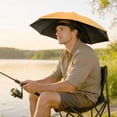 thumbnail image 5 of Fishing Umbrella Hat, Lightweight Hands-Free Design with Adjustable Headband, Head Umbrella Hats for Adults Women & Men, 8-Rib Sun Rain Cap for Fishing, Gardening, Camping & Outdoor Use, 5 of 6
