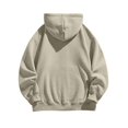 thumbnail image 3 of Oversized Sweatshirt For Men Full Zip Up Winter Cotton Solid Color Hoodies Heavyweight Hooded Jacket With Pocket, 3 of 8
