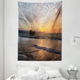 thumbnail image 1 of Nautical Tapestry, Pirate Ship Sailing in Waves Fantasy in the Sea Horizon Moon Sky Surreal Scenery, Wall Hanging for Bedroom Living Room Dorm Decor, 60W X 80L Inches, Multicolor, by Ambesonne, 1 of 2