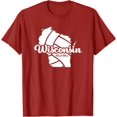 thumbnail image 1 of T-Shirt Script de Volleyball Wisconsin - Blanc - m, 1 of 4