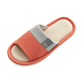 thumbnail image 3 of IEMIEMIEM Linen Slippers for Women Japanese Style Summer House Slippers Indoor Lightweight Open Toe Bathroom Slides Soft Sole Sandals for Home 6.5-7 wide, 3 of 6