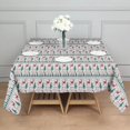 thumbnail image 3 of White Christmas Deer and Tree Pattern Square Tablecloth,Waterproof Square Table Cover,Wipeable Spillproof Washable Table Cover for Home Kitchen Party Decor 42"X42"(107x107cm), 3 of 6