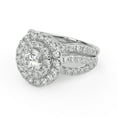 thumbnail image 3 of AFFY Infinity Shank Double Halo Bridal Set Ring for Women, 2.90 Carat (ctw) Round Cut Lab Grown Diamond Engagement Wedding Ring 14K White Gold Over Sterling Silver F-G-H, SI Quality Ring Size-4, 3 of 6
