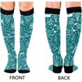 thumbnail image 2 of FREEAMG Christmas Decoration Compression Socks for Men & Women Running Stockings Knee High Socks for Gardening Running Cycling Travel and Climbing, 1 Pair, 2 of 7