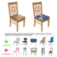 thumbnail image 5 of Pioneer Flower Seat Covers for Dining Room Chairs Set Of 6,Stretch Printed Washable Chair Seat Cover with Elastic Ties and Button,Removable Waterproof Couch Cushion Covers, 5 of 6
