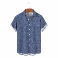 thumbnail image 4 of Titcea Hawaiian Shirts Men Short Sleeve Lapel Stylish Palm Tree Print Shirt Loose Comfort Summer Beach Vacation Tops, M-3XL, 4 of 8