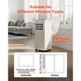 thumbnail image 3 of KFFKFF Portable Air Conditioner, 8000 BTU ASHRAE (5000 BTU SACC) 3-in-1 Standing Cooling Ac Unit, with LED Touch Panel & Remote Control, 24h Timer, White, 3 of 9