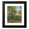 thumbnail image 2 of Fausto Zonaro 12x14 Black Modern Framed Museum Art Print Titled - Entrance of the Villa Camerini (1886), 2 of 5
