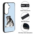 thumbnail image 2 of WIRESTER Shockproof Soft Rubber Cover Case for Samsung Galaxy S26 6.3" 2026, Schnauzer Dog Butt Looking Back On Light Blue Background, 2 of 5