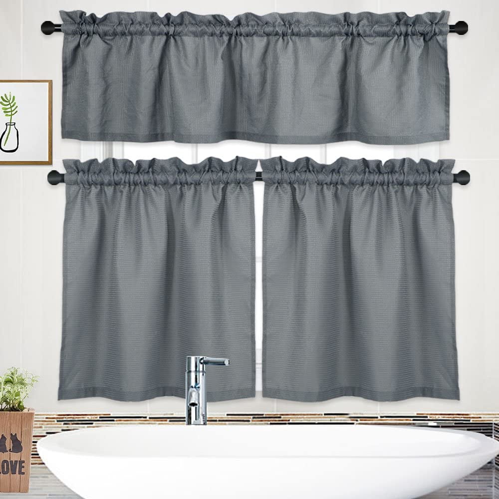 BeesClover Kitchen Curtains Waterproof Bathroom Curtains Window ...