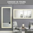 thumbnail image 4 of Naomi Home Framed Floor Mirror, 65"LX31"W Full Length Mirror for Home, Leaning Mirror, Full Body Mirror For Bedroom, Large Mirror With Faux Wood Frame, Wall Mirror/Floor Mirror For Living Room- Cream, 4 of 10