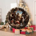 thumbnail image 4 of Luxcidy 3 Inch Christmas Nativity Scene Ornaments Christian Acrylic Ornament, Nativity Scene Christmas Tree Decorations, for Xmas Tree Holiday Winter Home Decor Religious Gift for Family, 4 of 5