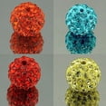 thumbnail image 5 of NUZYZ 20Pcs 10mm Czech Rhinestones Pave Clay Round Disco Ball Spacer Beads, 5 of 8