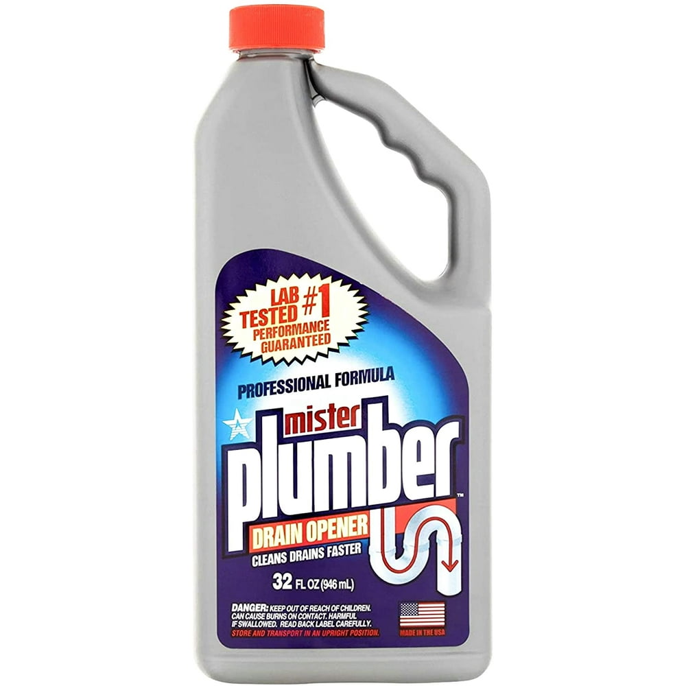 Drain Opener + Drain Cleaner 32 fl oz (Main Lines, Sinks, Tubs, Toilets, Showers, Kitchen Sinks
