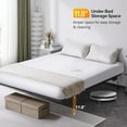 thumbnail image 5 of VINGLI Floating Bed Frame King with USB Charging Station/LED Lights, 14'' Platform Bed Frame King Size Heavy Duty Metal Bed, No Box Spring Needed,Black, 5 of 18