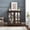 Cherry, variant on Leumius LED Curio Display Cabinet, Antique Display Cabinet with Adjustable Shelves, Retro Design Quality Showcase with Lattice Doors Elegant Bookcase and Storage Cabinet for Home Decor Oak