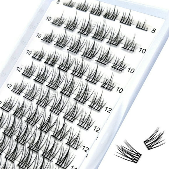 Mialoley Individual Lash Extensions 72 Pcs Natural Look 3D Effect DIY Lash Clusters Professional Makeup False Lashes