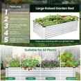 thumbnail image 4 of Funcid Galvanized Raised Garden Beds 6ft×3ft×2ft Large Metal Garden Beds Galvanized Steel Planter Box for Vegetables Flowers Herbs Outdoor, 4 of 11