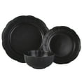 thumbnail image 5 of Beautiful Scallop Stoneware Dinnerware 12 Piece Set Black by Drew Barrymore, 5 of 11