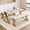 Marble & Gold, variant on 4-Person Dining Table Set with 2 Benches, Space-Saving Rectangular Kitchen Table & Bench Set with Sturdy Metal Frame for Apartments