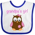 thumbnail image 3 of Inktastic Grandpa's Girl - Owl Girls Baby Bib, 3 of 4