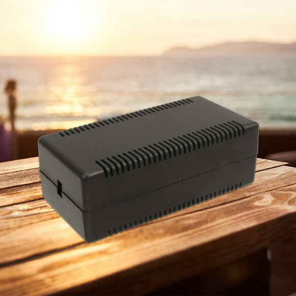 Mobutofu 2Pcs Rectangular Black Abs Plastic Junction Box for Electronic Projects and Portable Projects