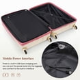 thumbnail image 6 of Aukfa 3 Piece Luggage Sets, Expandable Suitcase with USB Port, Cup Holder and Spinner Wheels, Gradient Pink, 6 of 8