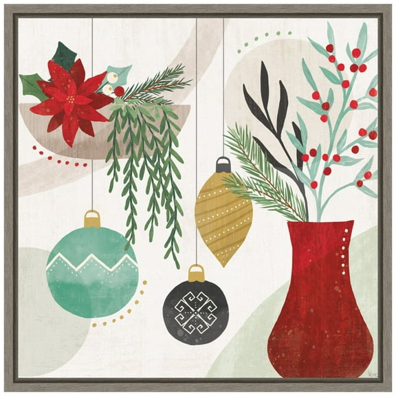 Amanti Art Deco Holiday III Framed Canvas Wall Art Print