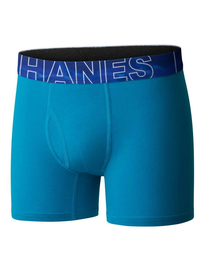 Hanes Kids' Cotton-Stretch Boxer Briefs Underwear, 5-Pack, Youth