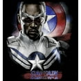 thumbnail image 2 of Boy's Marvel The Falcon and the Winter Soldier Captain America Pose Sam  Graphic Tee Black X Small, 2 of 5