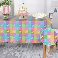thumbnail image 7 of LUSHVIDA Easter Checkered Rectangle Tablecloth Holiday Plaid PolyesterTablecloth Decorative Table Cover for Picnic Banquet Party Kitchen Dining Room, 60" x 102", 7 of 7