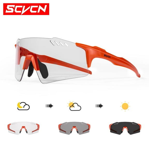 SCVCN Outdoor Photochromic Sunglasses Sports Bike Cycling Glasses Man MTB Climbing Glasses Women Driving Bicycle Eyewear