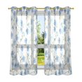 thumbnail image 6 of Yayeee Window Curtains Light Filtering 63"x52" Grommet Panel Pair Home Living Room Decor, Forget Me Not, 6 of 7