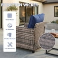 thumbnail image 5 of Decksplore2 Piece Outdoor Patio Armchair Set, Wicker Rattan Single Sofa Chairs with 4.3" Cushions & High Backrests, All-Weather Porch Chairs for Balcony Deck, Blue, 5 of 9