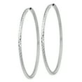 thumbnail image 2 of 14k White Gold Square Tube Endless Hoop Earrings Round, 2 of 7