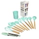 thumbnail image 1 of Juego de utensilios de cocina antiadherentes, 12 piezas de herramientas de nailon resistentes al calor y sin BPA para cocinar y servir, duraderas y fáciles de limpiar, 1 of 8